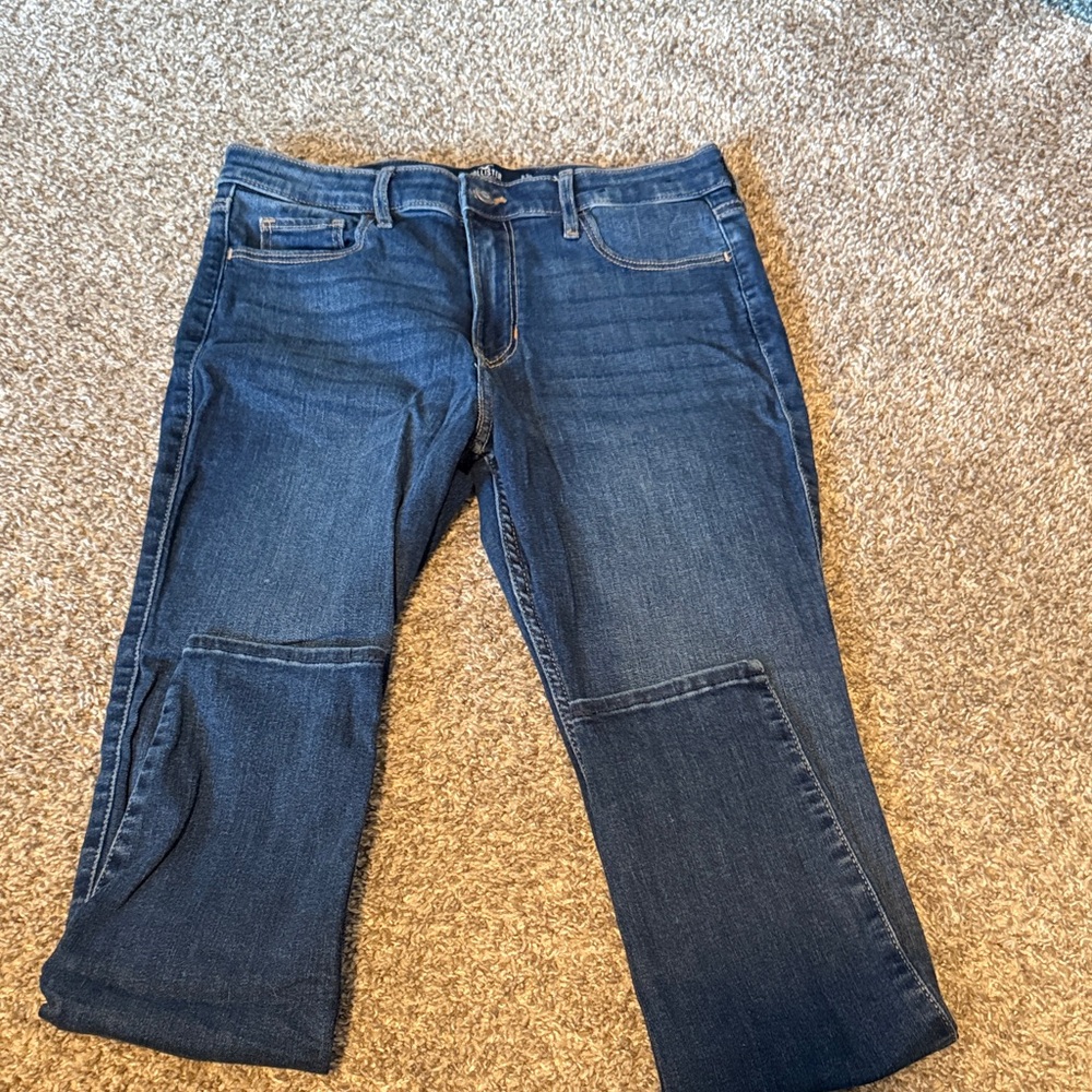 Hollister Women's High Rise Skinny Leg Jeans in Deep Blue